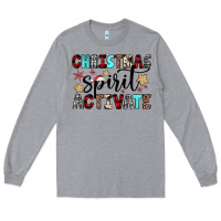 Heather Grey christmas spirit activate Long Sleeve Tee - JahusDesignShop