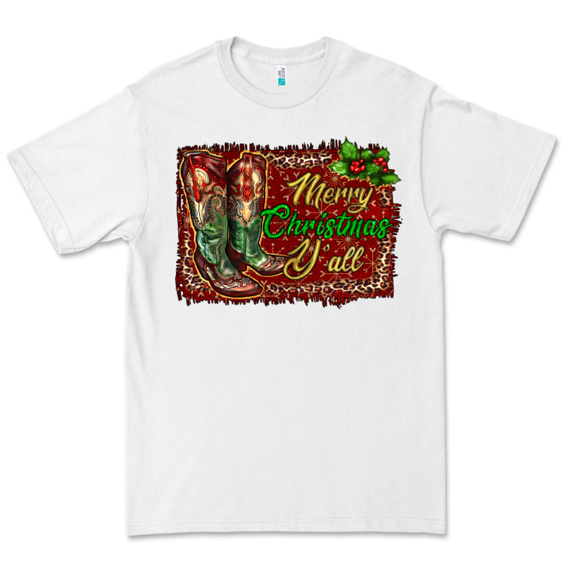 Merry Christmas Y'all Boots Premium Tee by RanaPortraitStore | Teevron