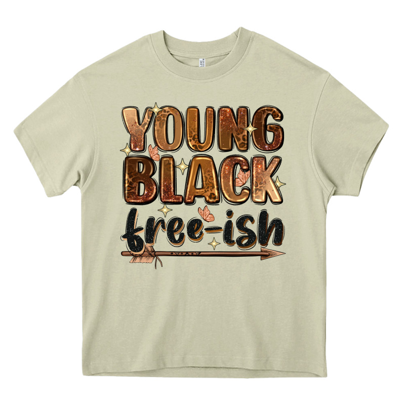 Young Black Free Ish Heavy Core Tee by Zillion Design Studio | Teevron