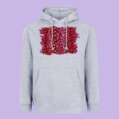 Pink Leopard Background Heavyweight Hoodie Designed By Ranaportraitstore