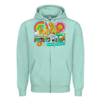 Seafoam hello fourth grade Zipper Hoodie - NancyCooperArtShop