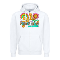 White hello fourth grade Zipper Hoodie - NancyCooperArtShop