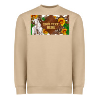 Mushroom (preview)baby goats and sunflower and cactus with cowhide license plat Heavyweight Sweatshirt - Artiststas
