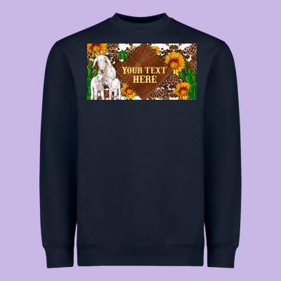 (preview)baby Goats And Sunflower And Cactus With Cowhide License Plat Heavyweight Sweatshirt Designed By Artiststas