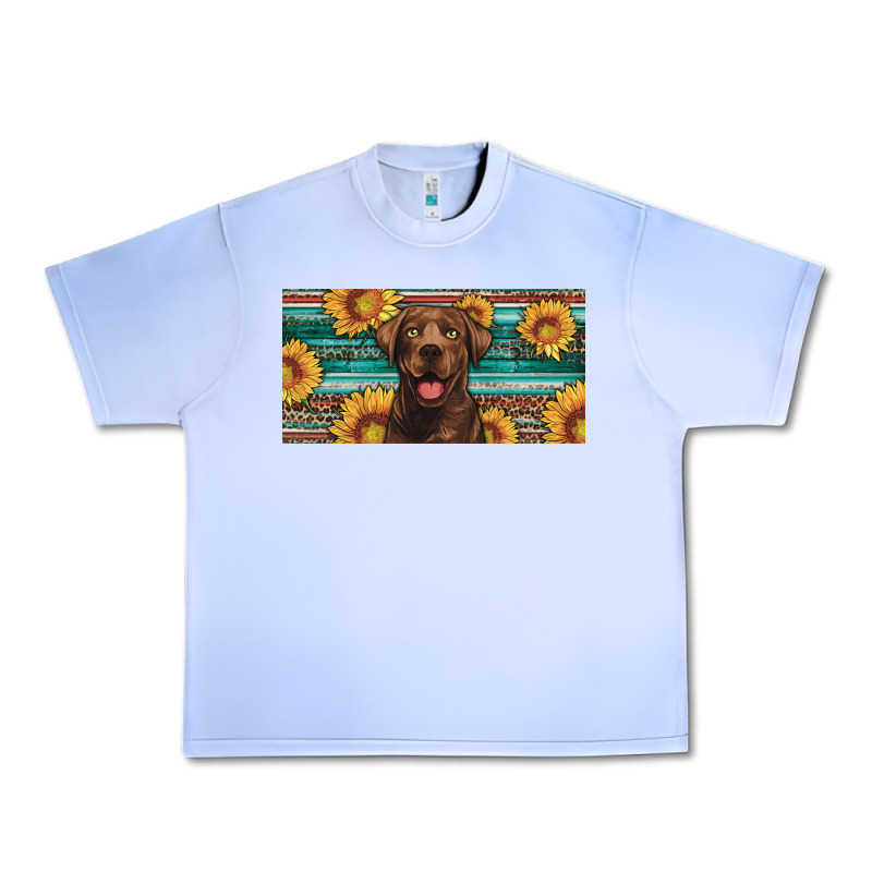 Western Chocolate Labrador License Plate Urban Heavy Tee by Artiststas | Teevron