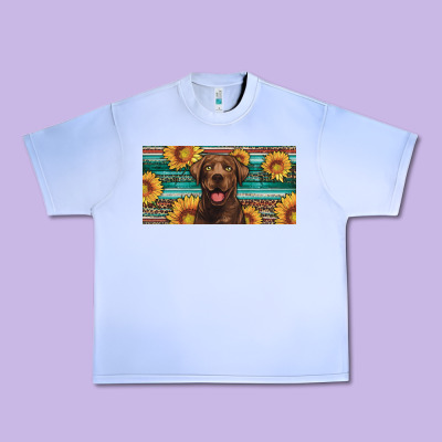 Western Chocolate Labrador License Plate Urban Heavy Tee Designed By Artiststas