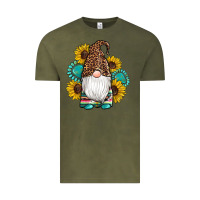 Vintage Olive western gnomes sunflowers gemstones leopard serape cowhide glitter Vintage Tee - Artiststas