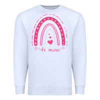 White Valentines Day Rainbow Premium Sweatshirt - Bettercallsaul