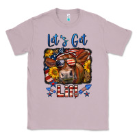 Lilac let's get lit 4th of july cow Classic Tee - LillyAllenDesigns