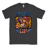Smoke let's get lit 4th of july cow Classic Tee - LillyAllenDesigns