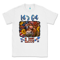 Let's Get Lit 4th Of July Cow Classic Tee | Teevron