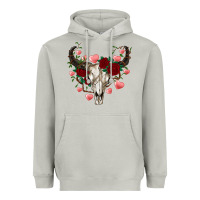 Moon Dust valentines bull skull Heavyweight Hoodie - RanaPortraitStore