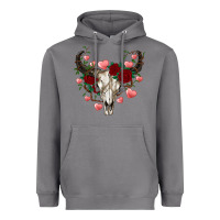 Storm valentines bull skull Heavyweight Hoodie - RanaPortraitStore