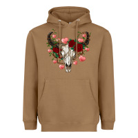 Toasted Coconut valentines bull skull Heavyweight Hoodie - RanaPortraitStore