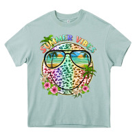 Arona summer vibes with smile face and leopard Heavy Core Tee - texasbilliewilder