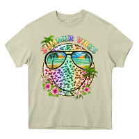 Mossy summer vibes with smile face and leopard Heavy Core Tee - texasbilliewilder
