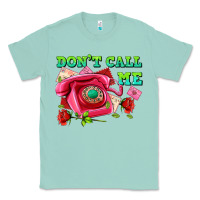 Seafoam dont call me with pink phone and letters Classic Tee - AdoDesignShop