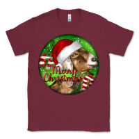 Burgundy Nubian Goat Christmas Classic Tee - LillyAllenDesigns
