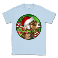 Dusty Blue Nubian Goat Christmas Classic Tee - LillyAllenDesigns