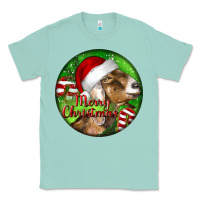 Seafoam Nubian Goat Christmas Classic Tee - LillyAllenDesigns