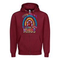 Burgundy it takes a big heart to shape little Zipper Hoodie - NancyCooperArtShop