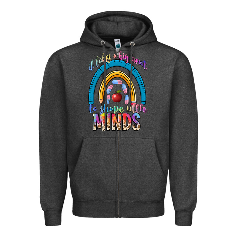 It Takes A Big Heart To Shape Little Zipper Hoodie by NancyCooperArtShop | Teevron