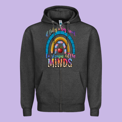 It Takes A Big Heart To Shape Little Zipper Hoodie Designed By Nancycooperartshop