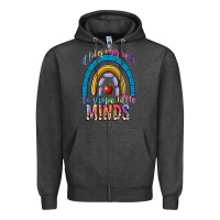 Charcoal Heather it takes a big heart to shape little Zipper Hoodie - NancyCooperArtShop