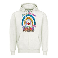 Oatmeal Heather it takes a big heart to shape little Zipper Hoodie - NancyCooperArtShop