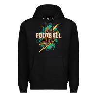 Black Football vibes Premium Hoodie - NancyCooperArtShop