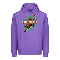 Purple Football vibes Premium Hoodie - NancyCooperArtShop