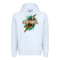 White Football vibes Premium Hoodie - NancyCooperArtShop