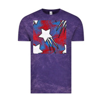 Cloud Purple Glitter 4th Of July Seamless Pattern Vintage Tee - BundleAndBundleShop
