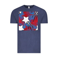Vintage Denim Glitter 4th Of July Seamless Pattern Vintage Tee - BundleAndBundleShop
