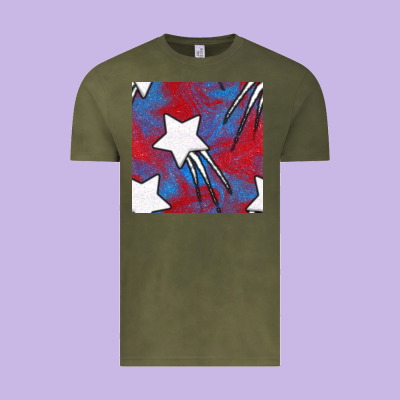 Glitter 4th Of July Seamless Pattern Vintage Tee Designed By Bundleandbundleshop