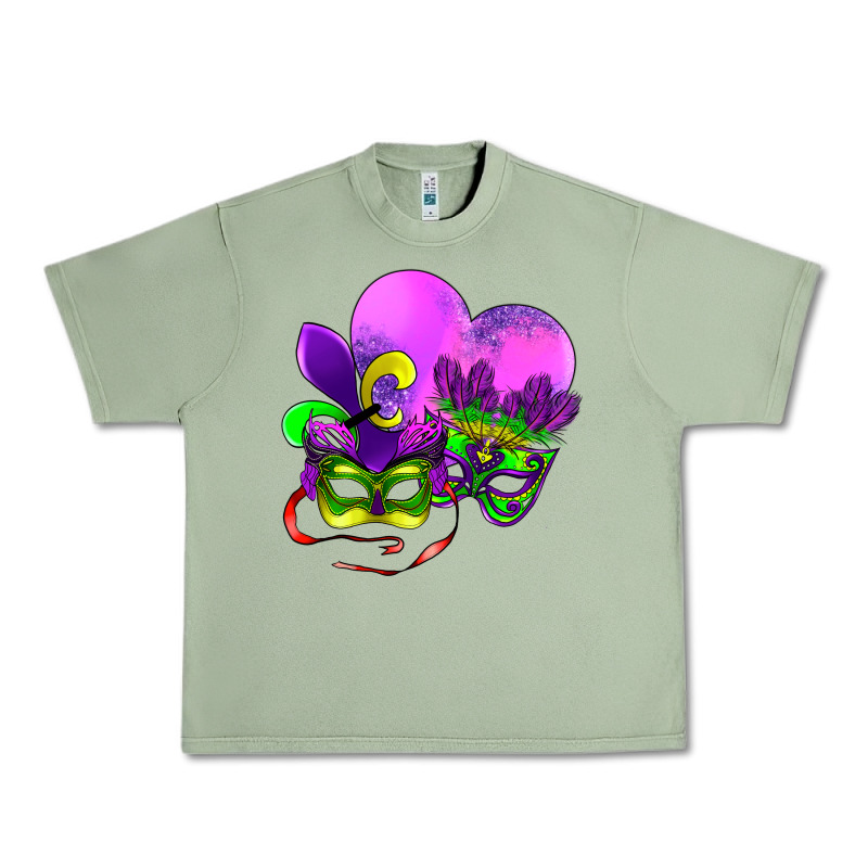 Mardi Gras Heart And Mask Urban Heavy Tee by AdoDesignShop | Teevron