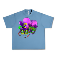 Pebble Blue mardi gras heart and mask Urban Heavy Tee - AdoDesignShop