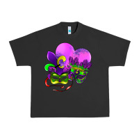Pigment Black mardi gras heart and mask Urban Heavy Tee - AdoDesignShop