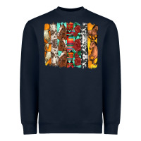 Western Horses Roses And Bullskulls Wıth Cowhide Amd Serape Brushstro Heavyweight Sweatshirt | Teevron