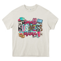 Cream small business mama Heavy Core Tee - BarkalooDesign