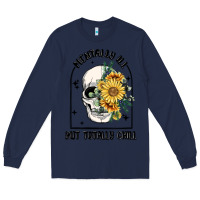 Navy mentally ill but totally chill Long Sleeve Tee - MaliasSmallBusiness