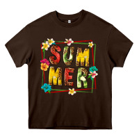Chocolate Brown summer with fruit Heavy Core Tee - texasbilliewilder