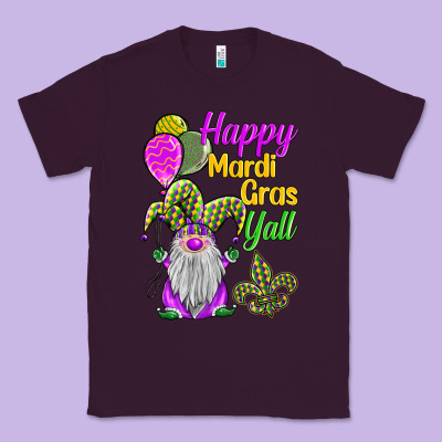 Happy Mardi Gras Y'all Classic Tee Designed By Barkaloodesign
