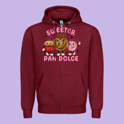 Sweeter Than Pan Dolce Zipper Hoodie Designed By Maliassmallbusiness