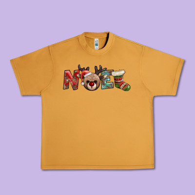 Noel With Sock And Reindeer Urban Heavy Tee Designed By Adodesignshop