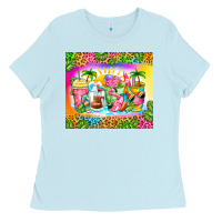 Baby Blue summer coffee cups Ladies Tee - Zillion Design Studio