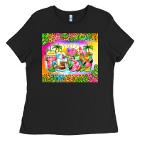 Black summer coffee cups Ladies Tee - Zillion Design Studio