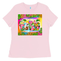 Bubblegum Pink summer coffee cups Ladies Tee - Zillion Design Studio