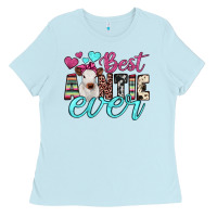 Baby Blue best auntie ever Ladies Tee - JahusDesignShop