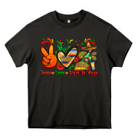 Asphalt peace love cinco de mayo Heavy Core Tee - Zillion Design Studio